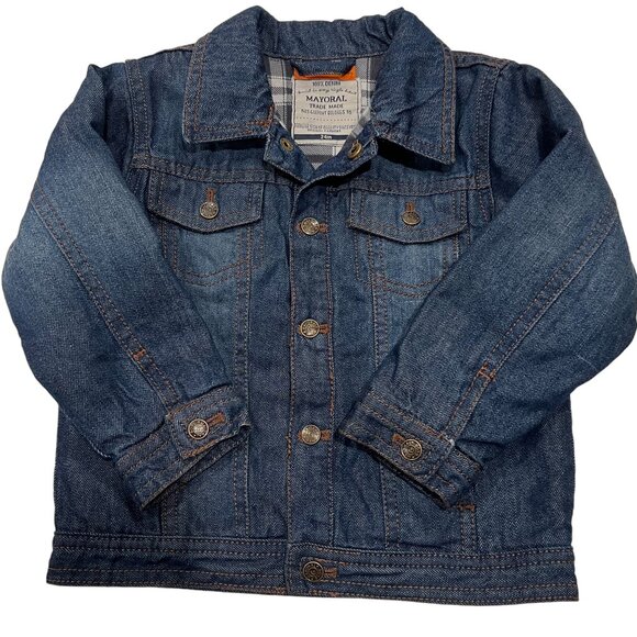 Mayoral Kids Lined Denim Jacket, 24 mos - Picture 2 of 8
